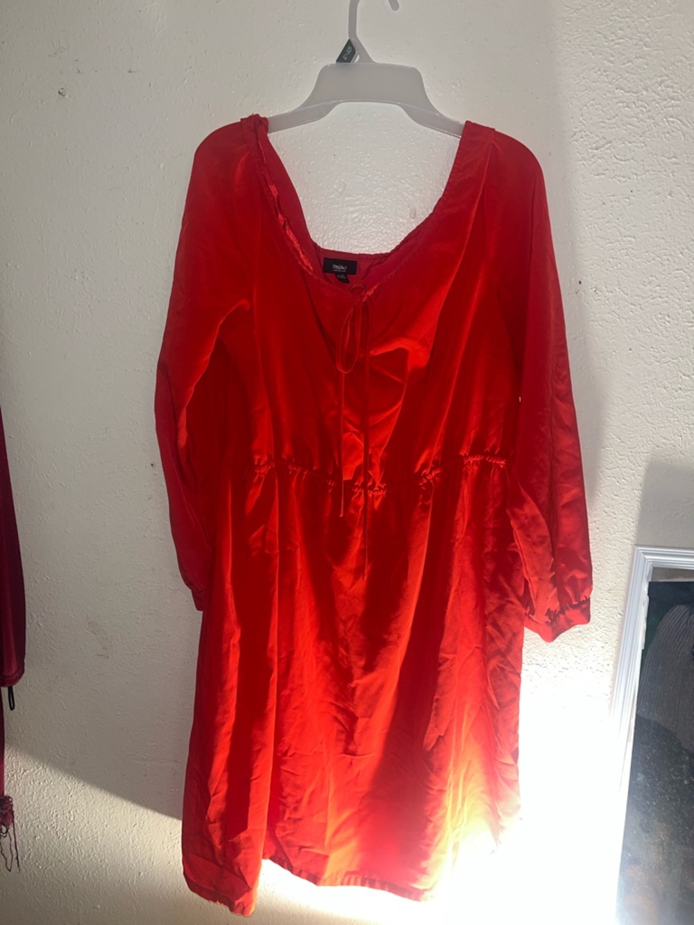 Mossimo Supply Co. Red Long Sleeve Dress